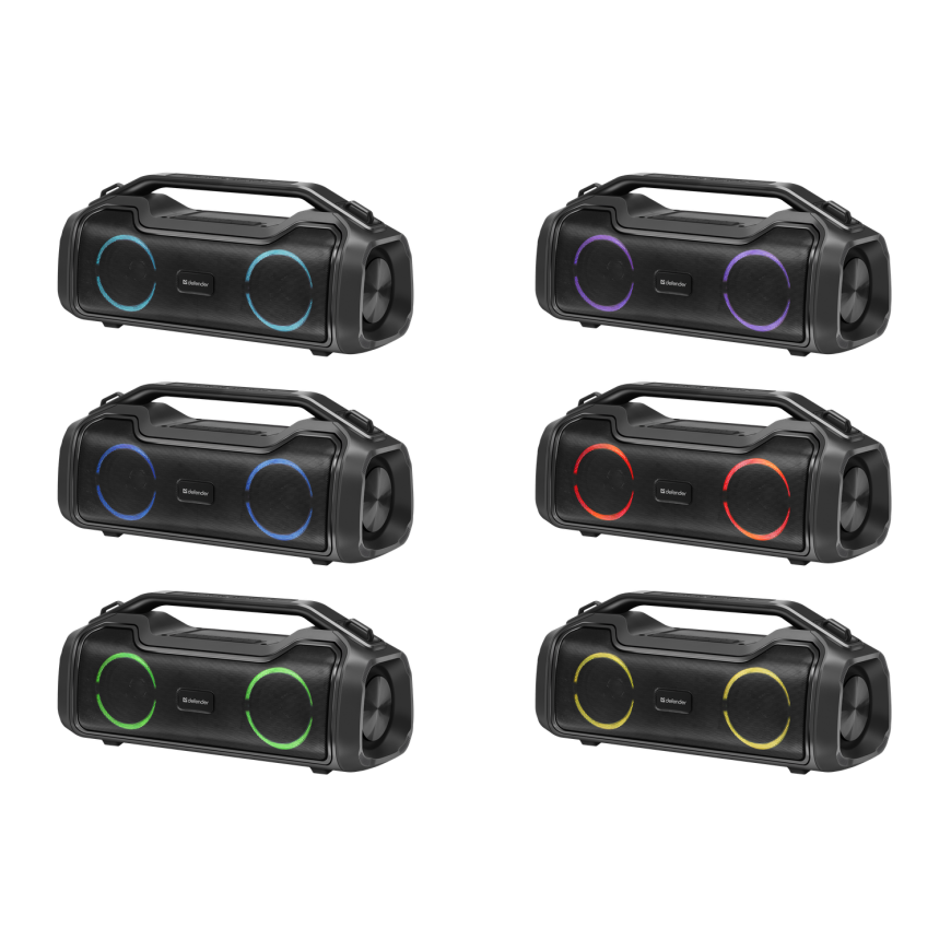 DEFENDER BEATBOX 50 BLUETOOTH SKAĻRUNIS 50W BT/RGB/TF/TypeC/IPX5/PWB – 3