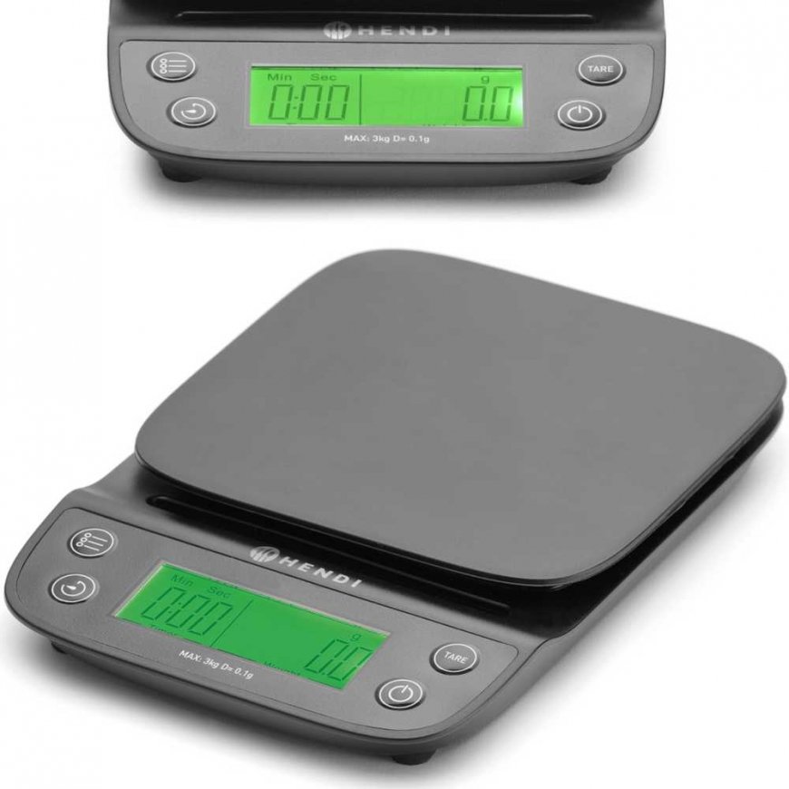 Kitchen scale electronic with timer 3 000 g / 0.1 g - Hendi 580011