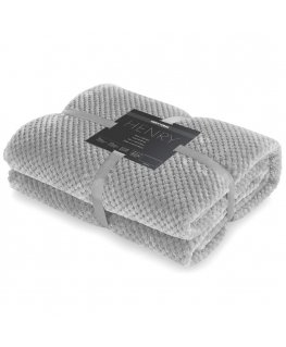 DecoKing blanket HENRY gray embossed jacquard style modern 220x240