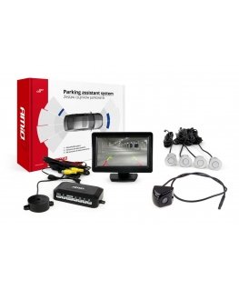 Amio Parkavimo jutiklių rinkinys TFT01 4,3 colio su HD-310 kamera 4 sidabriniais jutikliais