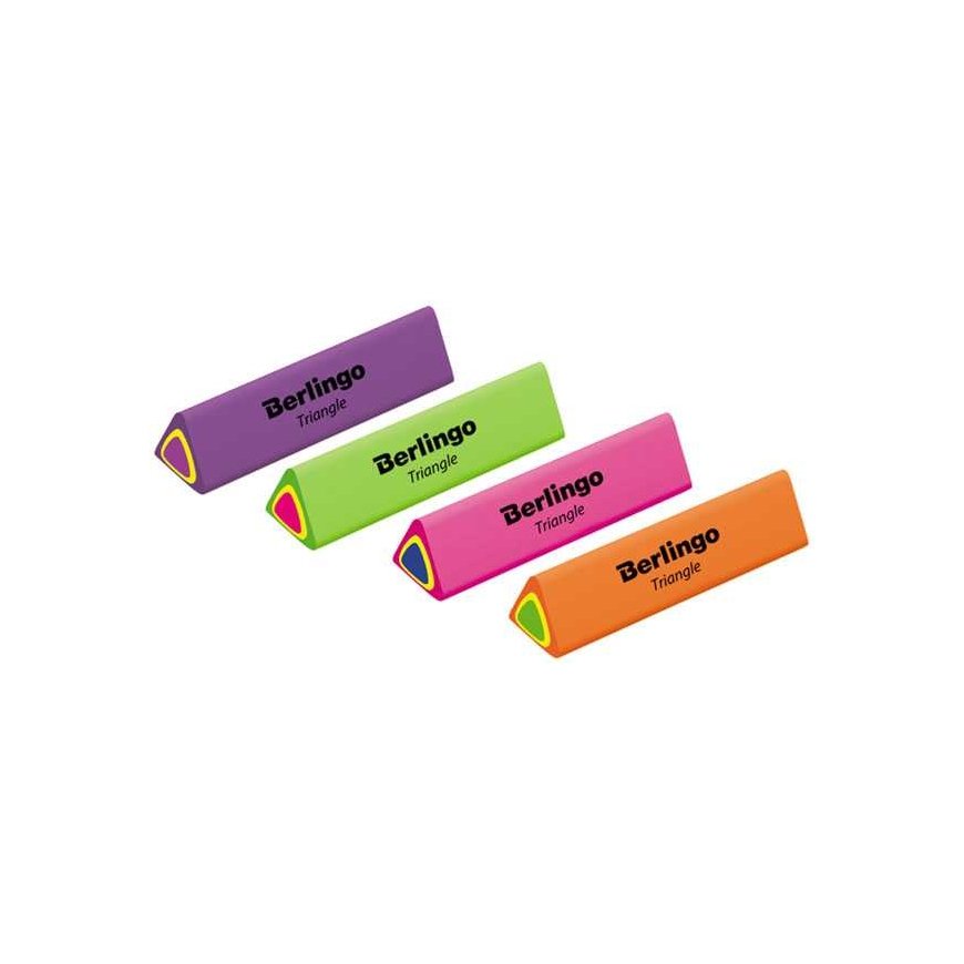 Berlingo, thermoplastic eraser, colored, 36 pcs., Triangle – 2