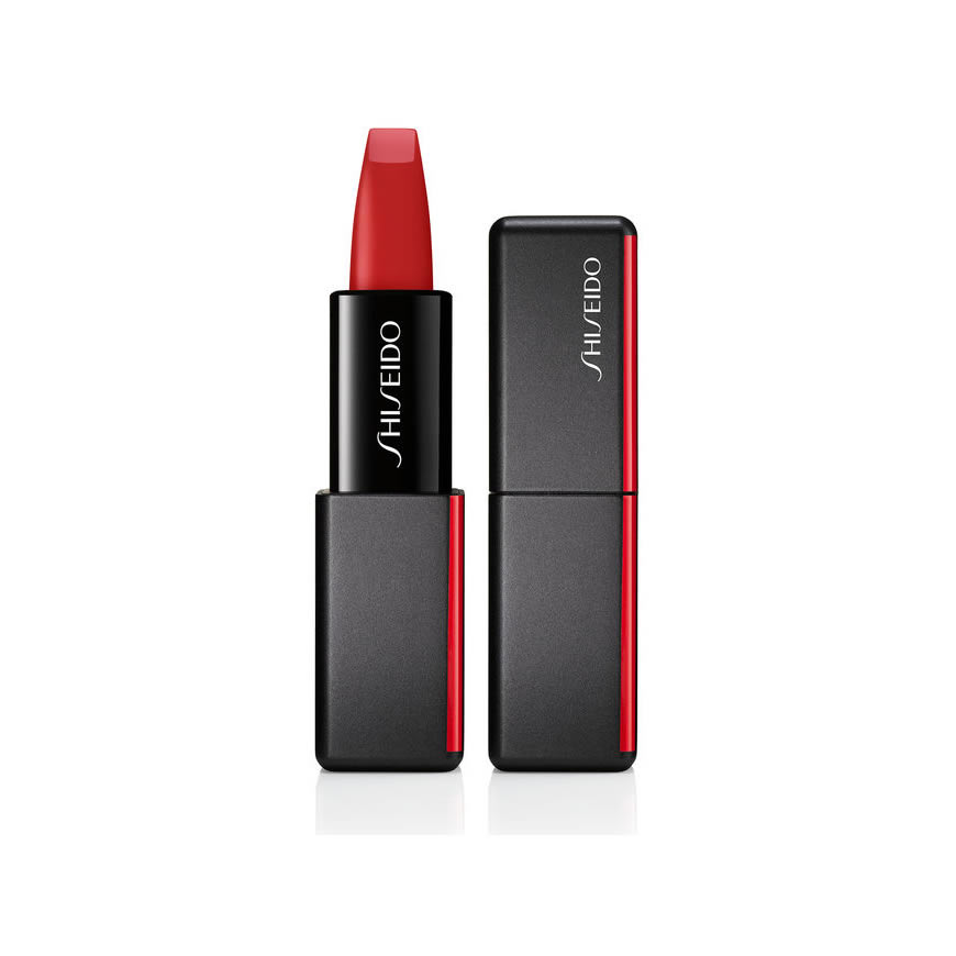 Shiseido ModernMatte Powder matiniai lūpų dažai, 4g, Spalva: 514 Hyper Red – 2