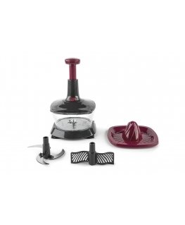 JATA HMAQ4505 manual food chopper Black, Bordeaux
