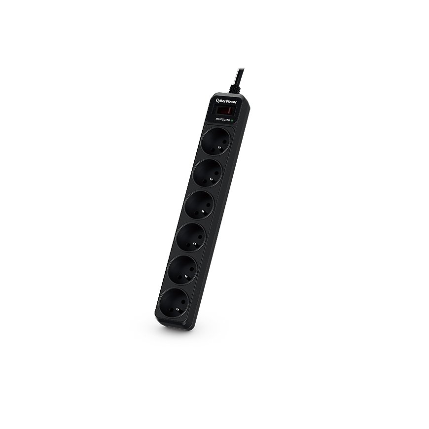 CyberPower Tracer III B0620SC0-FR surge protector Black 6 AC outlet(s) 200 - 250 V 1.8 m