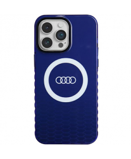 Case Audi IML Big Logo MagSafe Case iPhone 14 Pro Max 6.7" blue/navy blue hardcase AU-IMLMIP14PM-Q5/D2-BE