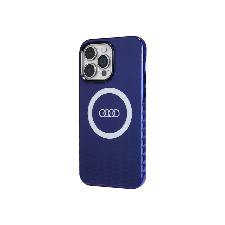 Case Audi IML Big Logo MagSafe Case iPhone 14 Pro Max 6.7" blue/navy blue hardcase AU-IMLMIP14PM-Q5/D2-BE – 2