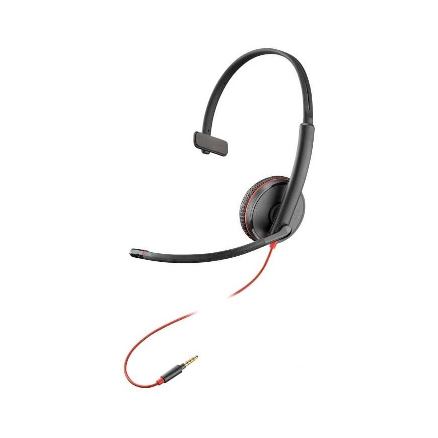 Hewlett Packard (HP) HP Poly Blackwire 3215 Vienpusės USB-C Ausinės +3.5mm Plug +USB-C/A Adapteris (Bulk) – 2