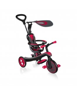 Globber Explorer Trike 4in1 Vaikai Dviratis - paspirtukas Raudona