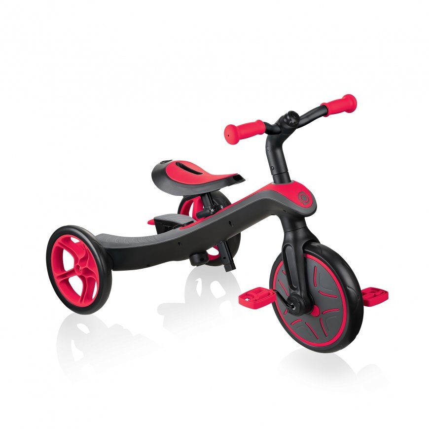 Globber Explorer Trike 4in1 Vaikai Dviratis - paspirtukas Raudona – 3
