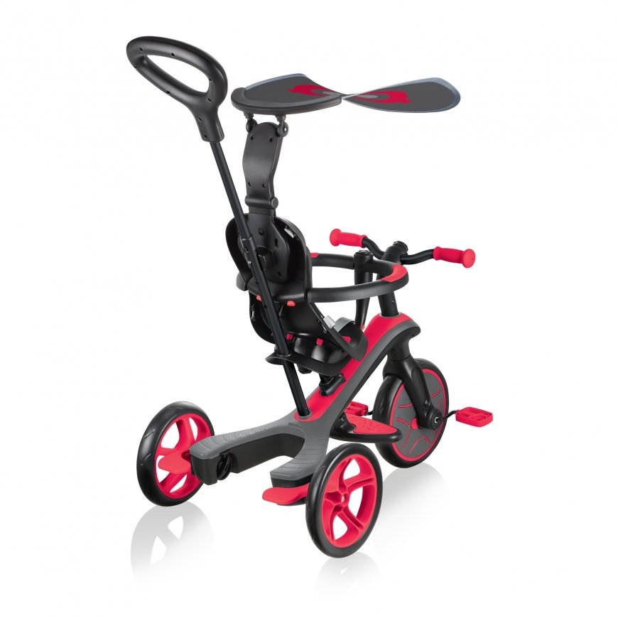 Globber Explorer Trike 4in1 Vaikai Dviratis - paspirtukas Raudona – 5
