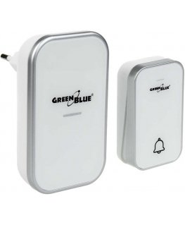GreenBlue GB157 W Kinetic Baterija-free Wireless Door Bell, Melodies, Baltas, Range iki 200m, IP44