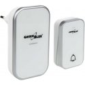 GreenBlue GB157 W Kinetic Battery-free Wireless Door Bell, Melodies, White, Range up to 200m, IP44