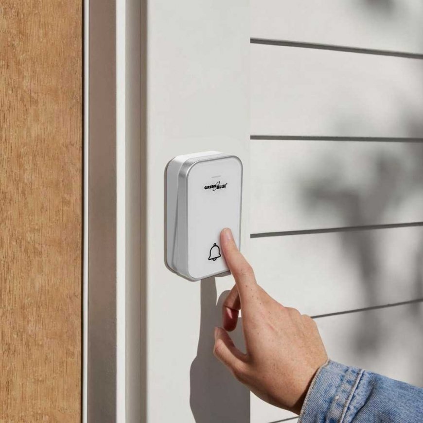GreenBlue GB157 W Kinetic Baterija-free Wireless Door Bell, Melodies, Baltas, Range iki 200m, IP44 – 2