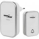 GreenBlue GB157 W Kinetic Battery-free Wireless Door Bell, Melodies, White, Range up to 200m, IP44