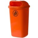 Europlast Austria Street waste bin, urban waste container, mounted on pole or wall, DIN 50L - orange Europlast Austria Street waste bin, urban waste container, mounted on pole or wall, DIN 50L - orange