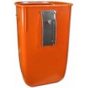 Europlast Austria Street waste bin, urban waste container, mounted on pole or wall, DIN 50L - orange Europlast Austria Street waste bin, urban waste container, mounted on pole or wall, DIN 50L - orange