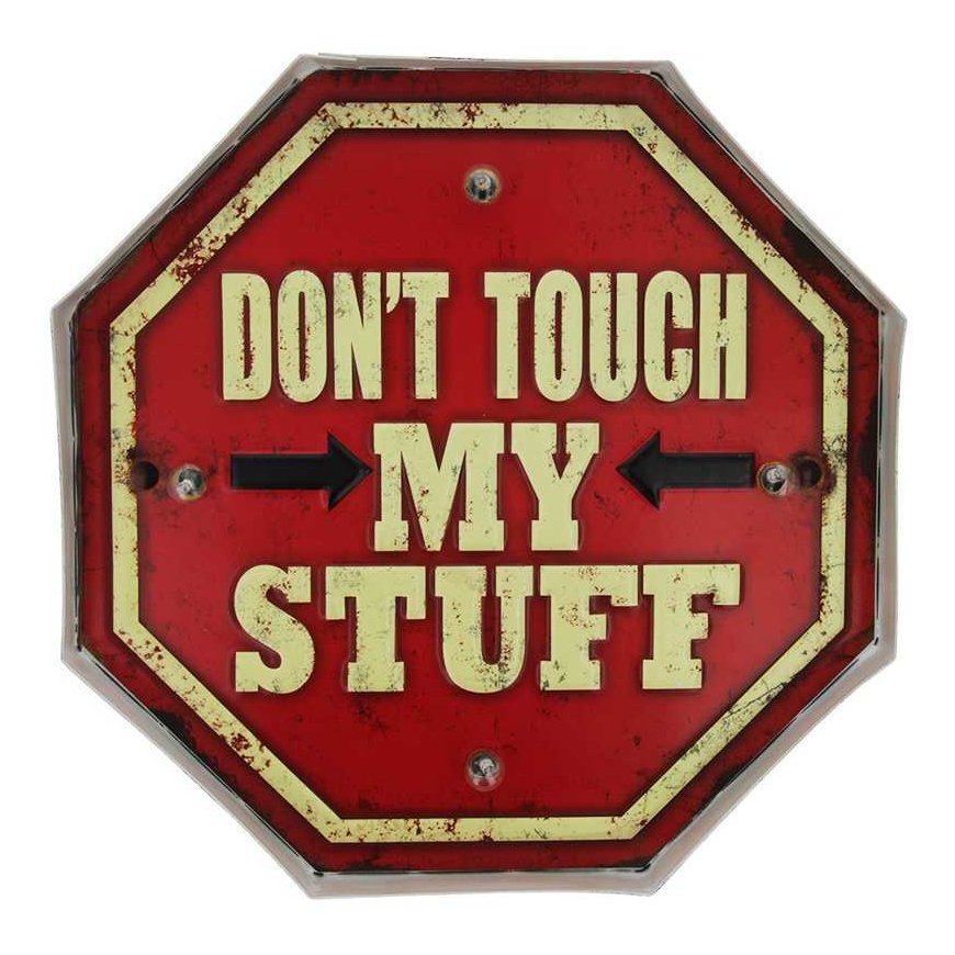 Wall lamp TelForceone RETRO metal sign LED do not touch forever light – 2