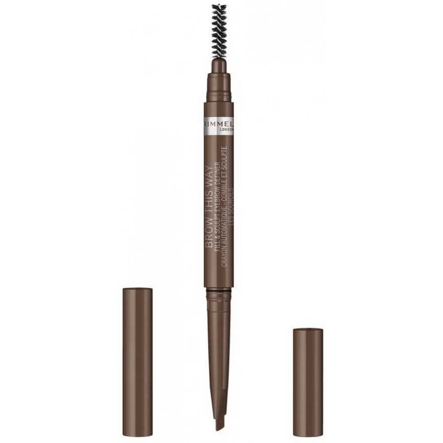 Rimmel London Brow This Way Lápiz De Cejas 02-Medium Brown 0,, 25 g – 2