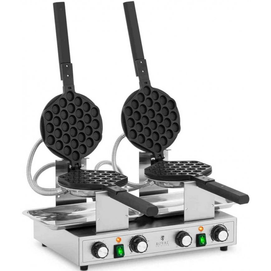 Royal Catering Double bubble waffle maker TEFLON 2 x 1400 W – 2