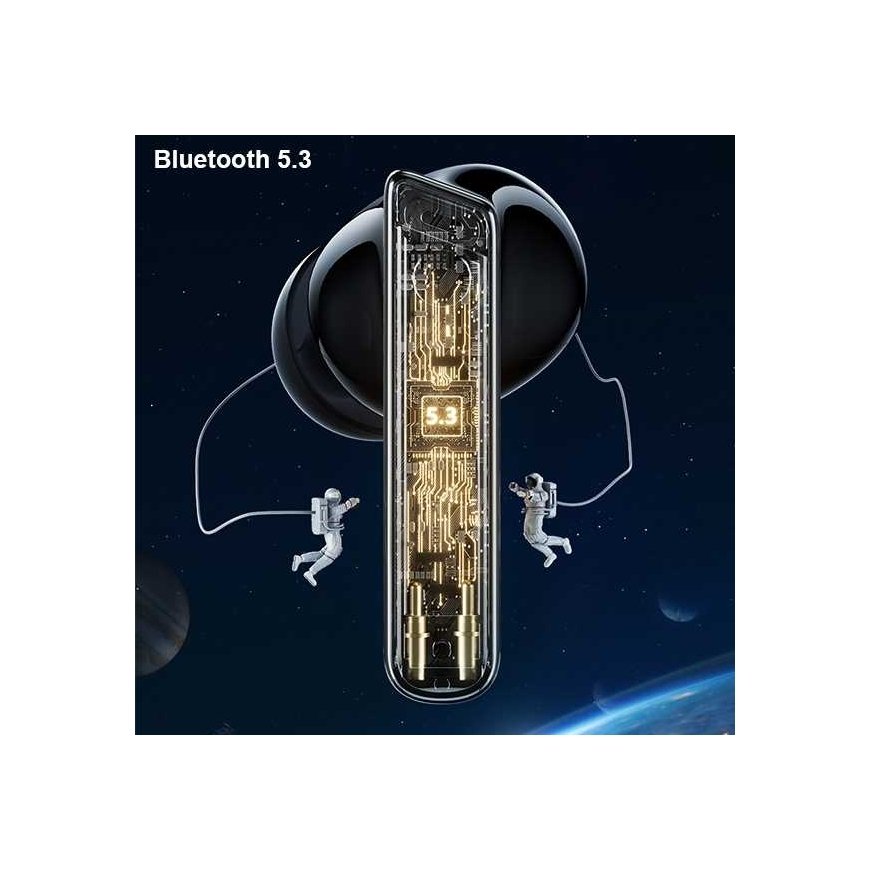 Case AWEI headphones Bluetooth 5.3 T52 Pro2 TWS + docking station black/black – 5