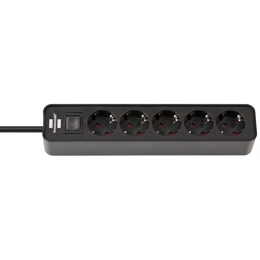 Brennenstuhl 1153250000 elektros tinklo ilgintuvas 1,5 m 5 AC išvestis(ys / čių) Vidaus Juoda