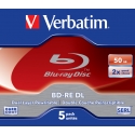 Verbatim BD-RE DL 50GB 2 x 5 Pack Jewel Case 5 kpl Verbatim BD-RE DL 50GB 2 x 5 Pack Jewel Case 5 kpl