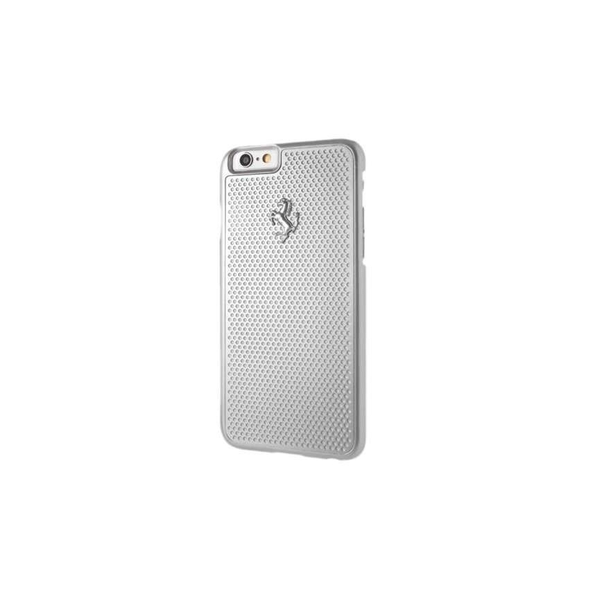Ferrari kietas dėklas FEPEHCP6SI iPhone 6/6S perforuotas aliuminis, sidabrinis