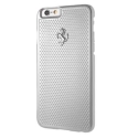 Ferrari kietas dėklas FEPEHCP6SI iPhone 6/6S perforuotas aliuminis, sidabrinis Ferrari kietas dėklas FEPEHCP6SI iPhone 6/6S perforuotas aliuminis, sidabrinis