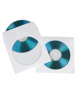 Hama CD Paper Sleeves, white, 100 pcs/Pack 1 discs