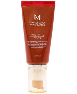 Missha M Perfect Cover BB Cream SPF42/PA+++ multifunctional cream BB No.27 Honey brownish yellow 50ml