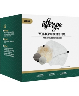 AfterSpa Well-Being Bath Ritual gift set sparkling bath bomb 2 pcs washing sponge hair towel