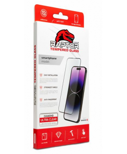 Swissten Raptor Diamond Ultra Full Face Tempered Glass for Apple iPhone 15 Plus Black