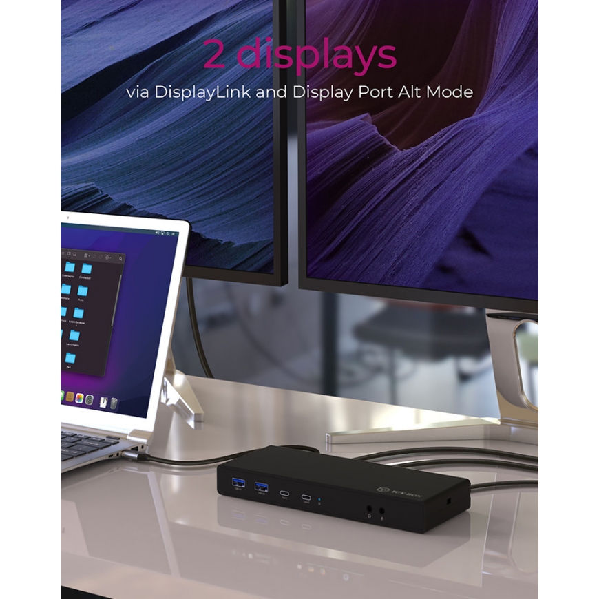 ICY BOX IB-DK2245AC Wired USB 3.2 Gen 1 (3.1 Gen 1) Type-C Black – 2