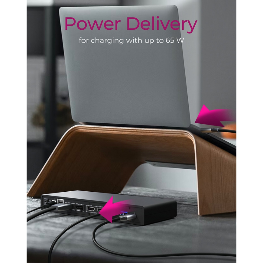 ICY BOX IB-DK2245AC Langallinen USB 3.2 Gen 1 (3.1 Gen 1) Type-C Musta – 5