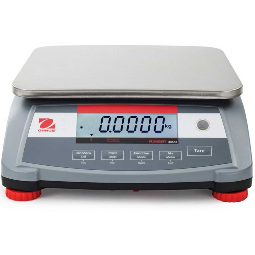 Virtuvinės svarstyklės Pramoninės kompaktiškos elektroninės stalo svarstyklės RANGER 3000 6kg / 0,2g - OHAUS R31P6 – 4