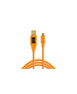 Tether Tools CU5430ORG USB kabelis 4,6 m USB 2.0 USB A Micro-USB B Oranžinė