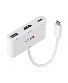 Lindy 43340 USB grafiskais adapteris 3840 x 2160 pikseļi Balts