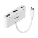 Lindy 43340 USB ekrano adapteris 3840 x 2160 pikseliai Balta Lindy 43340 USB ekrano adapteris 3840 x 2160 pikseliai Balta