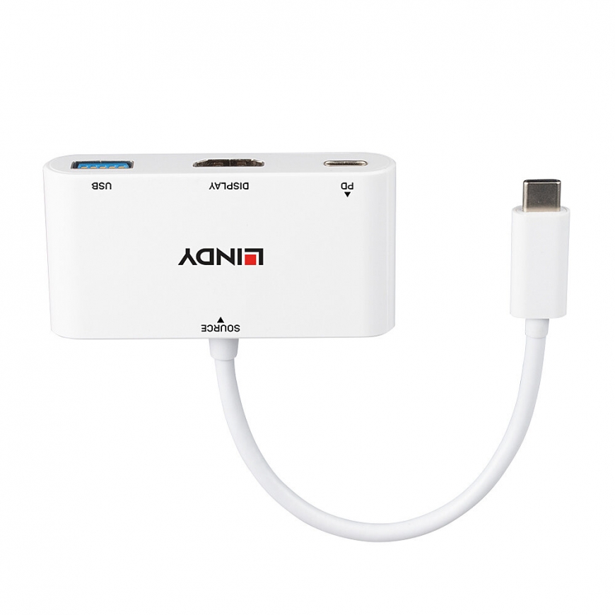 Lindy 43340 USB grafiskais adapteris 3840 x 2160 pikseļi Balts – 2