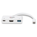 Lindy 43340 USB ekrano adapteris 3840 x 2160 pikseliai Balta Lindy 43340 USB ekrano adapteris 3840 x 2160 pikseliai Balta