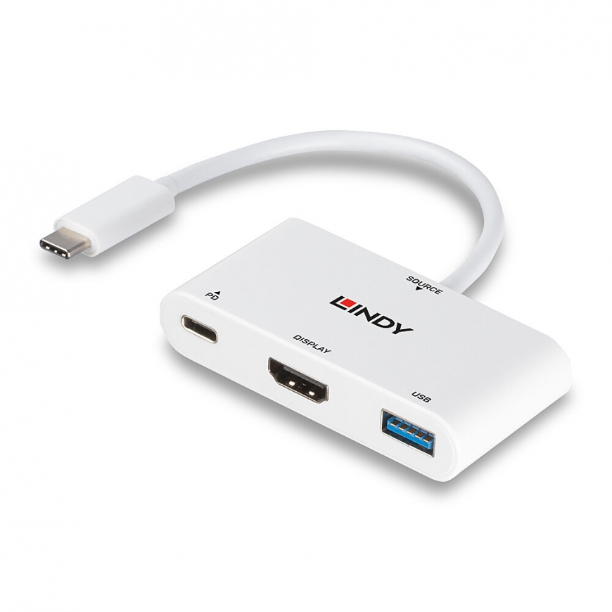 Lindy 43340 USB ekrano adapteris 3840 x 2160 pikseliai Balta – 5