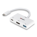 Lindy 43340 USB grafiikka-adapteri 3840 x 2160 pikseliä Valkoinen Lindy 43340 USB grafiikka-adapteri 3840 x 2160 pikseliä Valkoinen
