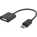Deltaco DP-DVI14-K videokaapeli-adapteri 0,2 m DisplayPort DVI-I Musta Deltaco DP-DVI14-K videokaapeli-adapteri 0,2 m DisplayPort DVI-I Musta
