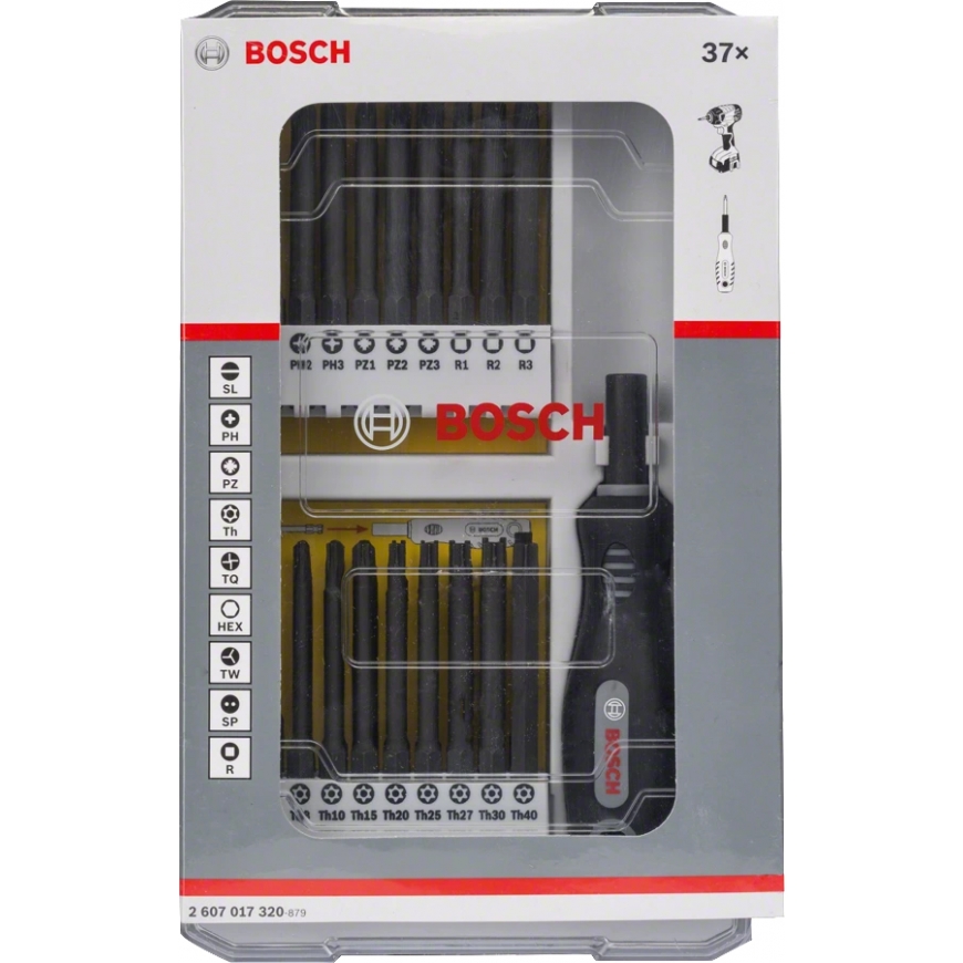Bosch 2 607 017 320 käsikäyttöinen ruuvimeisseli Setti Tasapäinen ruuvimeisseli