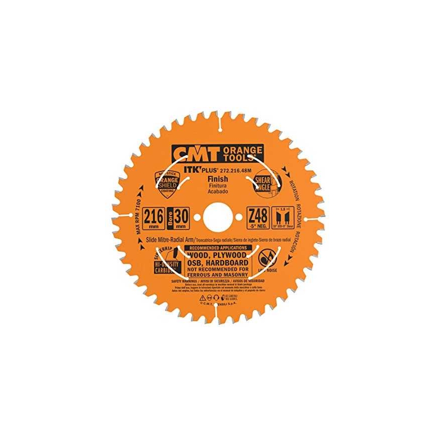 Cutting disc for wood CMT 272 216x1,8x30 Z48 -5°