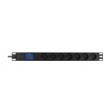 Deltaco GT-8641 power extension 2 m 7 AC outlet(s) Indoor Black