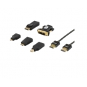 Deltaco HDMI-251 videokaapeli-adapteri 2 m Musta Deltaco HDMI-251 videokaapeli-adapteri 2 m Musta