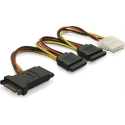 Deltaco SATA-16 SATA kabelis 0,15 m SATA 15-pin 2 x SATA 15-pin Juoda, Raudona, Balta, Geltona