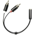 Deltaco AUD-204 audio kabelis 0,1 m RCA 3.5mm Melns Deltaco AUD-204 audio kabelis 0,1 m RCA 3.5mm Melns