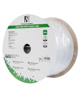 Deltaco TP-57C networking cable White 305 m Cat6a U/UTP (UTP)